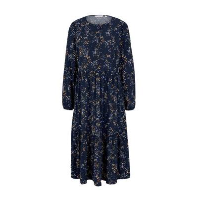 Tom Tailor Denim maxi jurk met all over print donkerblauw Tom Tailor Denim maxi jurk met all over print donkerblauw