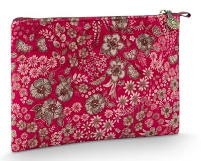 Pip Studio Pip Studio Charly Cosmetic Flat Pouch Medium Quilted Daisy Dreams Red 24x1x15.5cm Pip Studio Pip Studio Charly Cosmetic Flat Pouch Medium Quilted Daisy Dreams Red 24x1x15.5cm