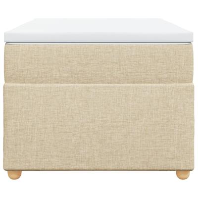 Boxspring met matras stof crèmekleurig 120x200 cm