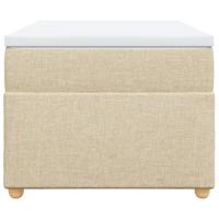 Boxspring met matras stof crèmekleurig 160x200 cm - thumbnail