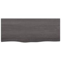 Tafelblad 100x40x(2-6)cm behandeld eikenhout donkerbruin - thumbnail