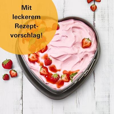 Stampo a forma di cuore con fondo removibile - BIRKMANN - EASY BAKING - Acciaio al carbonio - Antiaderente - 26,5 x 25 x 9 cm