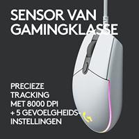 Logitech-G G203 Lightsync Wit Gaming Muis - thumbnail