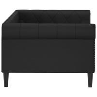 Slaapbank 90x200 cm kunstleer zwart - thumbnail