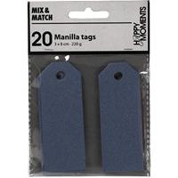Creativ Company Manilla labels blauw, 20st. - thumbnail