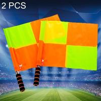 2 stuks grote vierkante voetbal Training Banners vlag voetbal scheidsrechter Patrol vlag - thumbnail