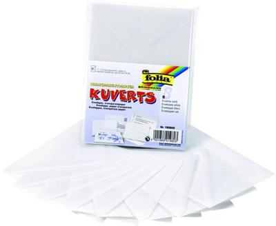 Envelop folia a6 115gr set 8 stuks transparant Envelop folia a6 115gr set 8 stuks transparant