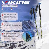 VIKING CARBO LITE TREKKINGSTOKKEN ZWART/LIMOEN - thumbnail