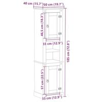 Badkamerkast Corona 50x40x185 cm massief grenenhout - thumbnail
