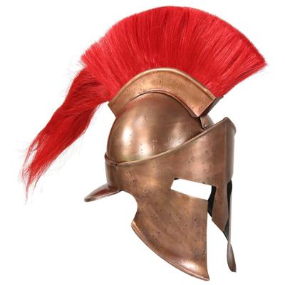 Soldatenhelm Grieks replica LARP staal koperkleurig
