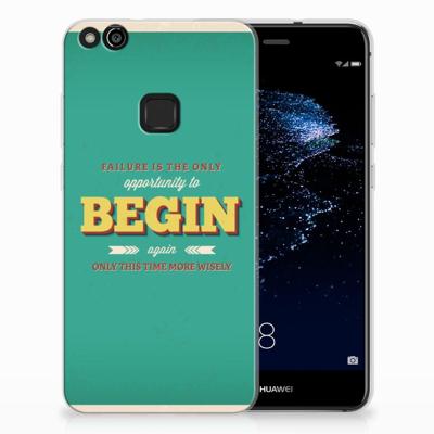 Huawei P10 Lite | Siliconen hoesje | met naam Quote Begin Huawei P10 Lite | Siliconen hoesje | met naam Quote Begin