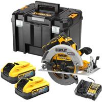 DeWalt DCS573H2T-QW - Accu Cirkelzaag | 18V XR Brushless FV Adv | 190mm | C2x 5.0Ah POWERSTACK accu | in TSTAK koffer DCS573H2T-QW - thumbnail