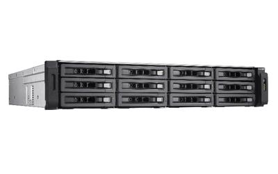 Turbo NAS TVS-EC1280U-SAS-RP-16G (non-ECC ram) - NAS-server - 12 bays - rack-uitvoering - 0, 1, 1E, 5, 6, 10, JBOD - Gigabit Ethernet