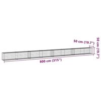 Schanskorf 800x50x50 cm gegalvaniseerd ijzer zilverkleurig - thumbnail