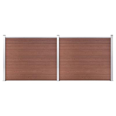 Schuttingpanelenset 353x146 cm HKC bruin