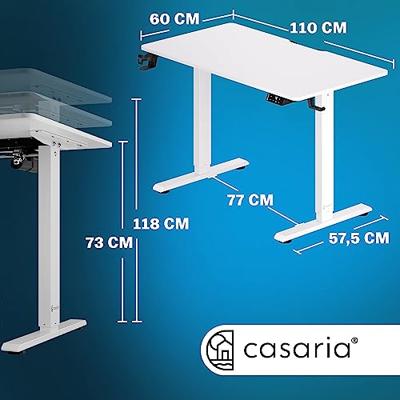 Zit Sta Bureau In hoogte verstelbaar - Wit 110x60x73-118cm - thumbnail