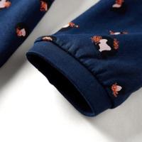 Kinderjurk met lange mouwen 92 marineblauw - thumbnail