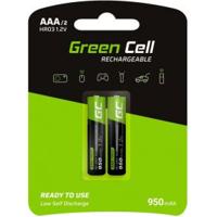 Green Cell 950mAh 1.2V Type AAA Oplaadbare Accu Klaar voor gebruik, VE = 2 stuks, Ni-MH-batterijen, Hoge capaciteit, Lage zelfontlading, Micro batterij, BK-4MCCE/8LE, HR03 - thumbnail