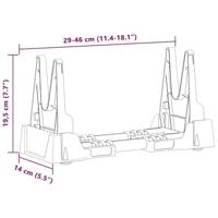 VidaXL Schietsteun verstelbaar grijs 46 x 14 x 19,5 cm kunststof - thumbnail
