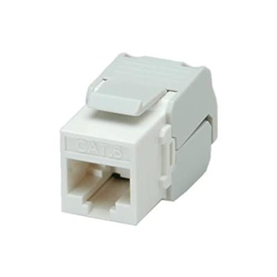 ROLINE Cat.6 (Class E) Keystone, onafgeschermd, wit, geen gereedschap nodig