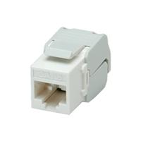 ROLINE Cat.6 (Class E) Keystone, onafgeschermd, wit, geen gereedschap nodig - thumbnail