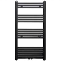 Radiator/handdoekenrek recht zwart 600x1160 mm - thumbnail