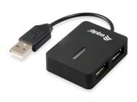 Equip USB-Hub USB 2.0-hub 2 poorten Zwart - thumbnail