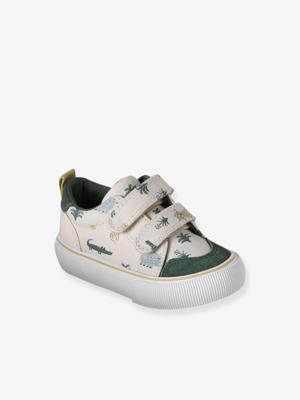 Canvast babysneakers met klittenband veel beige