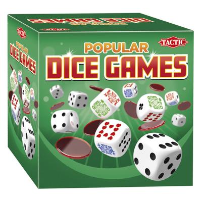 Tactic populaire dobbelspellen - dobbelspel - familiespel - verzameling van 27 dobbelspellen - compact formaat - vanaf 7 jaar