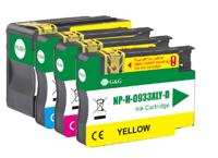 G&G Inktcartridge Compatibel Zwart, Cyaan, Magenta, Geel NP-H-0932XLBK/933XLCMY GP-H932XLBK/933XLCMY-4P - thumbnail