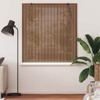 Raambuiten & Gordijnen met gordijnen Bruin 140 x 160 cm Bamboe - thumbnail