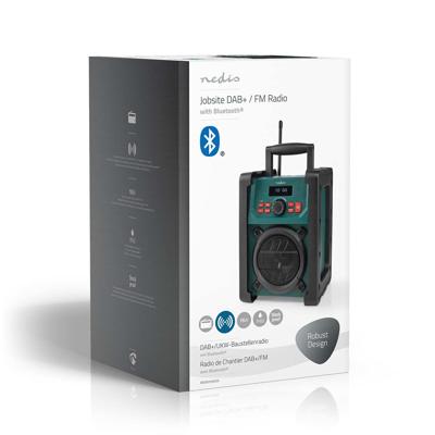 DAB+ Radio | Bouwradio | DAB+ / FM | 2.2 " | Zwart-Wit Scherm | Batterij Gevoed / Netvoeding | Digitaal | 15 W | Bluetooth® | Wekker | IP65 | Handgreep | Groen / Zwart DAB+ Radio | Bouwradio | DAB+ / FM | 2.2 " | Zwart-Wit Scherm | Batterij Gevoed / Netvoeding | Digitaal | 15 W | Bluetooth® | Wekker | IP65 | Handgreep | Groen / Zwart