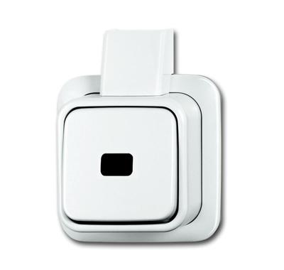 Pulsdrukker opbouw wit enkelpolig 2621 APJW BJ Pulsdrukker opbouw wit enkelpolig 2621 APJW BJ