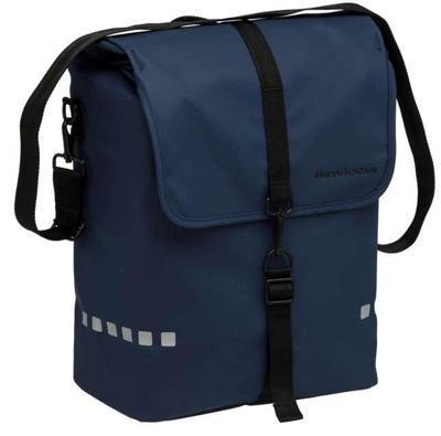 Enkele fietstas New Looxs Odense 17,5 liter 32 x 16 x 38 cm - donkerblauw Enkele fietstas New Looxs Odense 17,5 liter 32 x 16 x 38 cm - donkerblauw