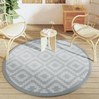 VidaXL Buitenkleed arakil ø160 cm polypropeen grijs - thumbnail