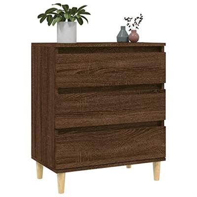 Dressoir 60x35x70 cm bewerkt hout bruineikenkleurig