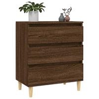 Dressoir 60x35x70 cm bewerkt hout bruineikenkleurig - thumbnail