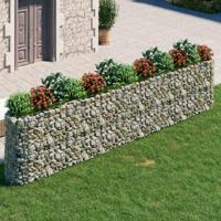 Gabion plantenbak verhoogd 470x50x100 cm gegalvaniseerd ijzer - thumbnail