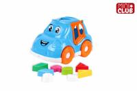 Vormenstoof auto 25,5x17x15,5cm blauw - thumbnail