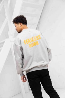 Fearless Blood Crew Sweater Heren Grijs - Maat S - Kleur: Grijs | Soccerfanshop
