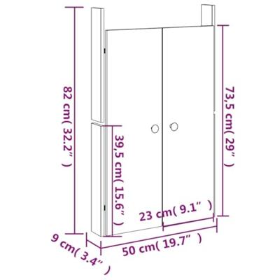 VidaXL Kastdeurtjes voor buitenkeuken 2 st 50x9x82 cm douglashout - thumbnail