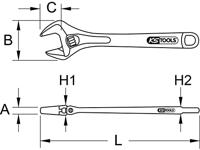 KS Tools 9650008 965.0008 Engelse sleutel Sleutelbreedte (metrisch) 28 mm - thumbnail