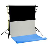 Falcon eyes achtergrond systeem spk-3 incl. 3 rollen zw/wit/blauw 1,35x11 m - thumbnail