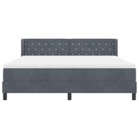 Boxspringbed met Matras Donkergrijs 180x200 cm Fluweel - thumbnail