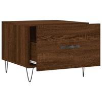 Salontafels 2 st 50x50x40 cm bewerkt hout bruin eikenkleur - thumbnail