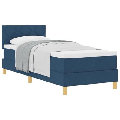 Boxspringbed met matras met matras Blauw 80 x 200 cm Stof