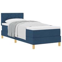 Boxspringbed met matras met matras Blauw 80 x 200 cm Stof - thumbnail