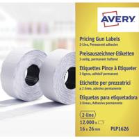 Avery-Zweckform Prijslabels PLP1626 Permanent hechtend Breedte etiket: 26 mm Hoogte etiket: 16 mm Wit 12000 stuk(s) - thumbnail