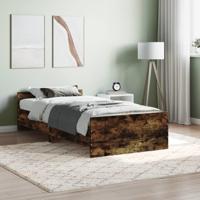 Bedframe zonder matras hout gerookt eikenkleurig 90x190 cm - thumbnail