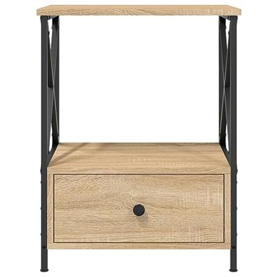 Nachtkastjes 2 st 50x41x65 cm bewerkt hout sonoma eikenkleurig
